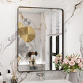 WEER Black Framed Mirror for Bathroom, 24x32 Inch Matte Black Bathroom Vanity by WEER