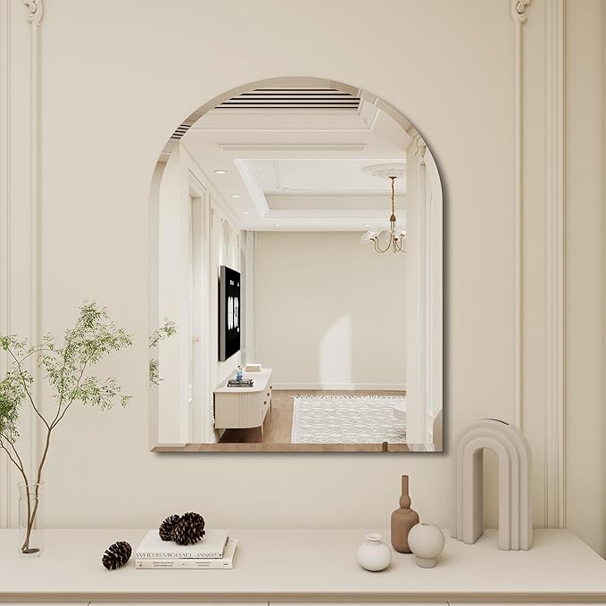 Arched Bathroom Mirror, 16X24 inch Arched Frameless Mirror, Arch Wall - Image 2