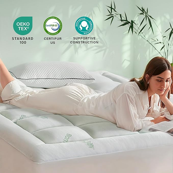 Anluoer Memory Foam Mattress Topper Twin - Image 5