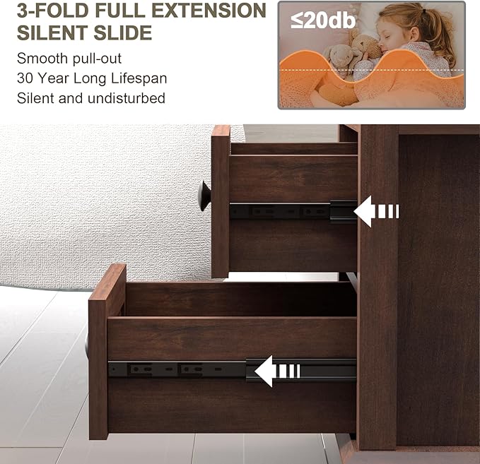 18" Wide End Table with Fast Charging Station Set of 2, 18” Wide Sofa Side - Image 4
