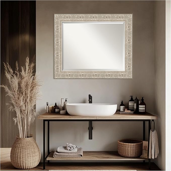 Amanti Art Silver Bathroom Mirror - Image 7