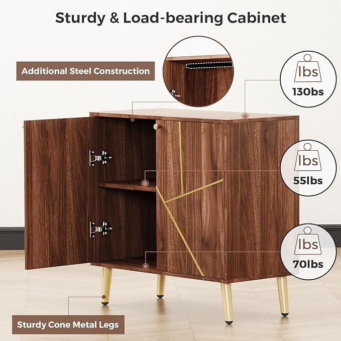 Storage Cabinet, Free Standing Buffet Cabinet, Morden Sideboard and Buffet - Image 4