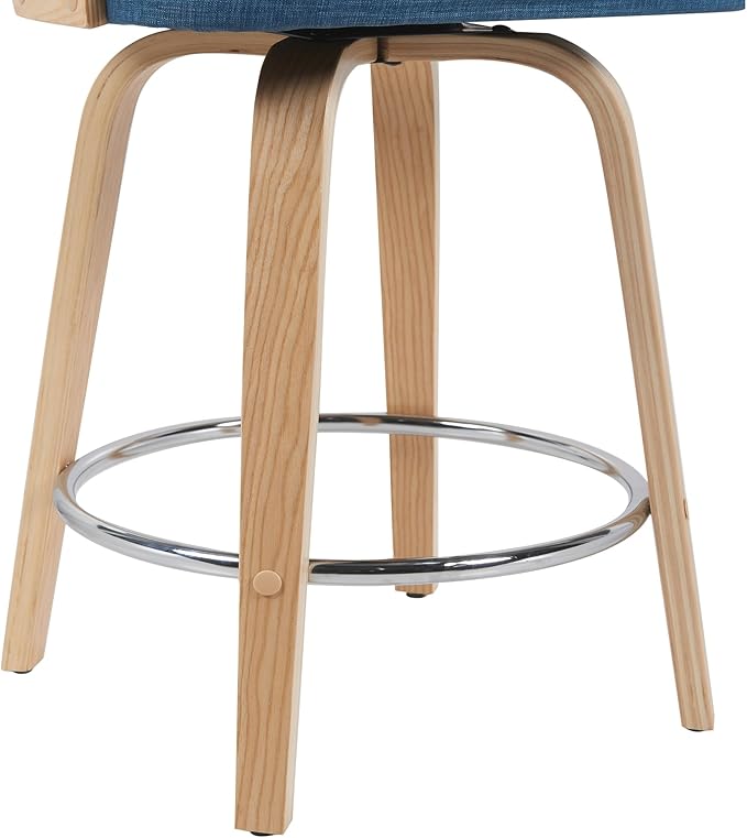 Armen Living Sonia Modern Swivel Counter Height Bar Stool - Image 7