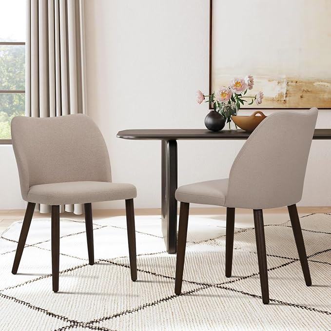 COLAMY Upholstered Dining Chairs Set of 6, Modern Fabric Dining Room Kitchen - Image 2