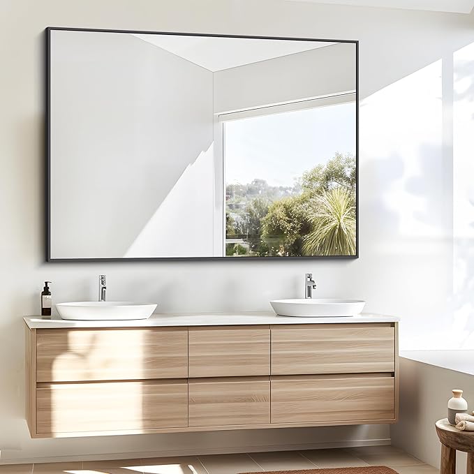 BONEWEI Bathroom Mirror, 36x48 inch Large Wall Mirror - Image 2