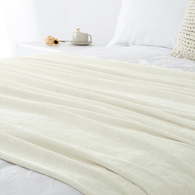 Chenille Throw Blanket for Couch 50"X 60", Soft Cozy Throws - Image 9