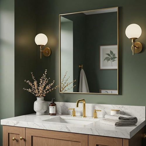 26x36 Inch Gold Bathroom Mirror by LEDLUX