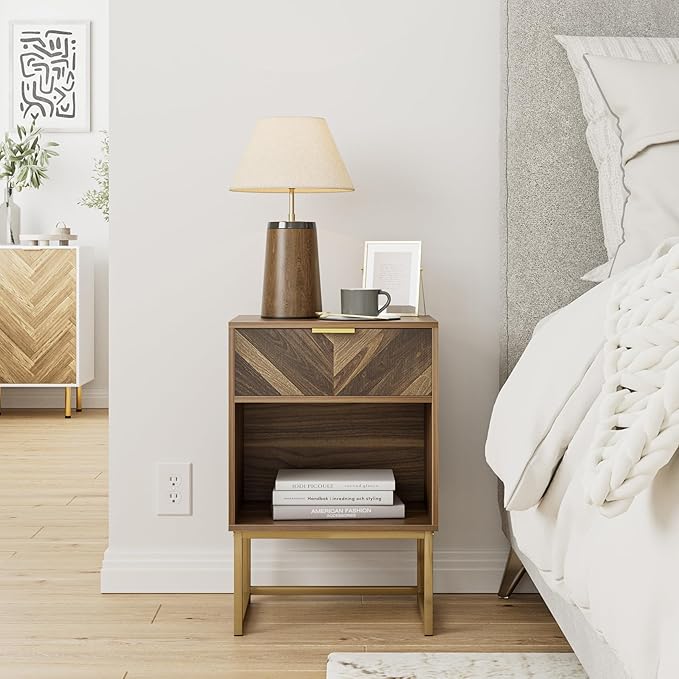 Masupu Extra Large Nightstand, Boho Night Stand Modern Farmhouse Wood Bedside - Image 6