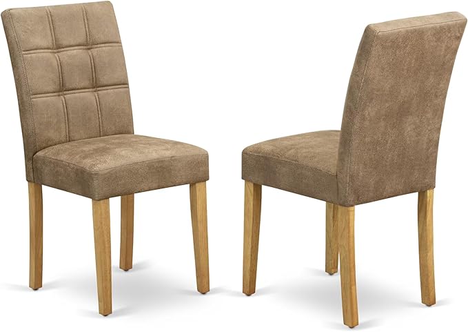 East West Furniture ANAS3-OAK-28 3 Piece Modern Dining Set consists A Dining - Image 4