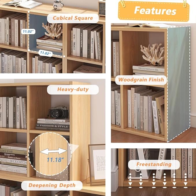 8 Cube Organizer Bookcase - Image 3