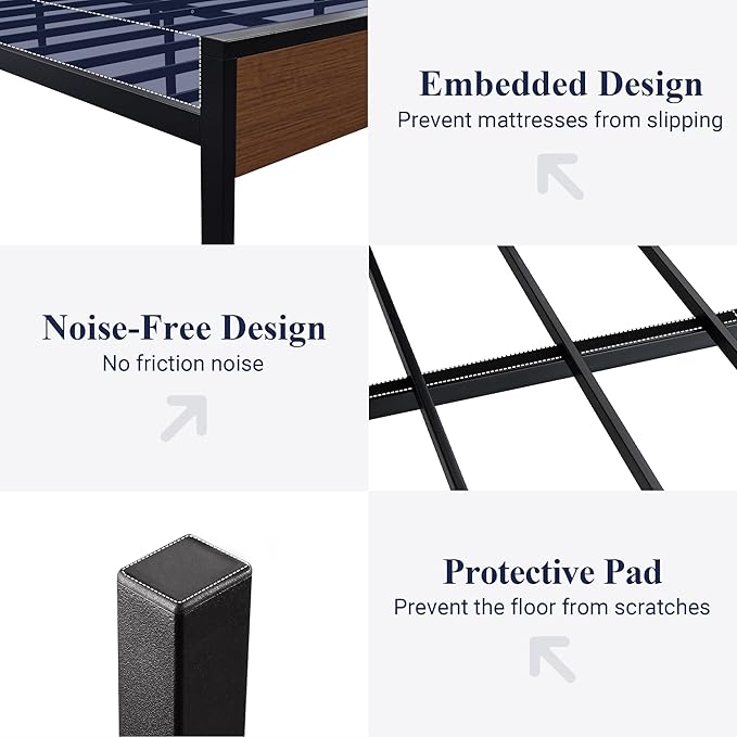 Allewie Queen Size Platform Bed Frame - Image 6