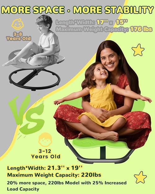 21" L × 19" W Spinning Chair for Autistic Kids, Sensory Toys for Kids - Image 2