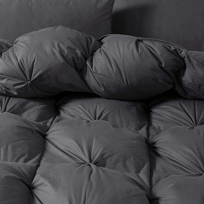 Luxurious Heavyweight Goose Down Feather Fiber Comforter Duvet Insert, - Image 4