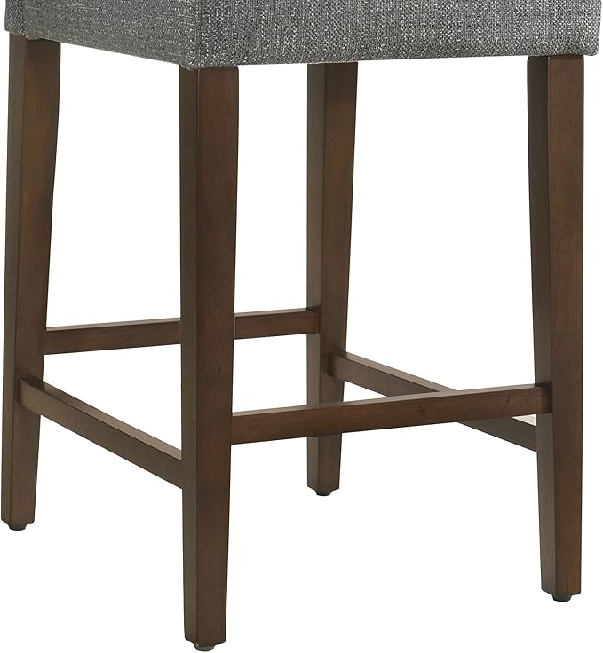 CHITA Counter Height Bar Stools Set of 2, Fabric in Fog Grey - Image 7