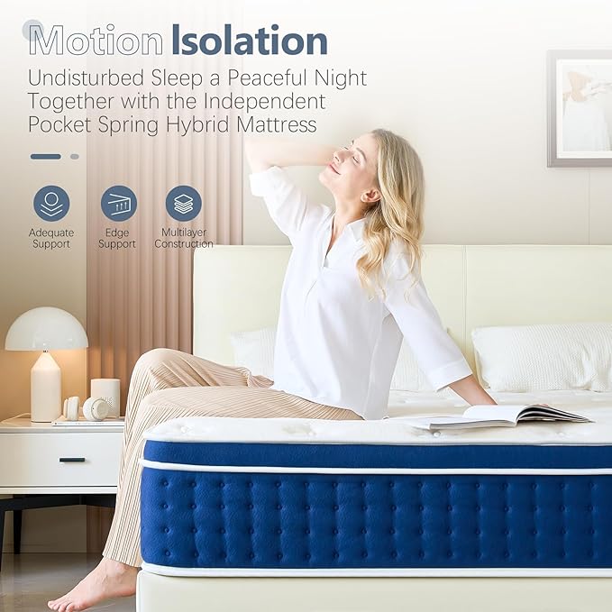 Queen Mattress 12 Inch, Gel Memory Foam Hybrid Mattresses - Image 5