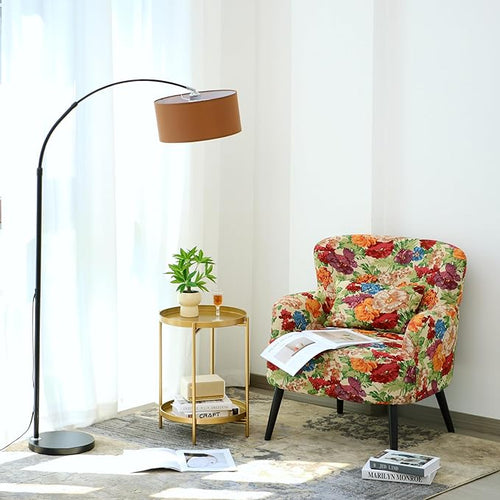 2-Tier Round End Side Table, Small Metal Side Table - Image 2