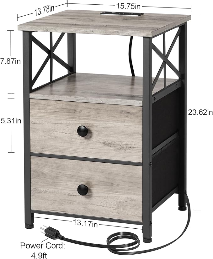 AMHANCIBLE Night Stand, Nightstand - Image 3