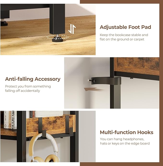 Rolanstar Bookshelf 4 Tiers - Image 7