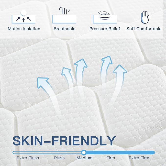 Full Size Mattress, 10 Inch Full Mattress in a Box, Medium Firm, Memory Foam - Image 4