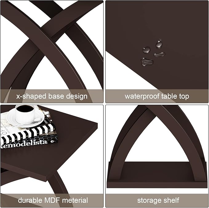 ChooChoo End Side Table Set of 2, Modern End Table - Image 5