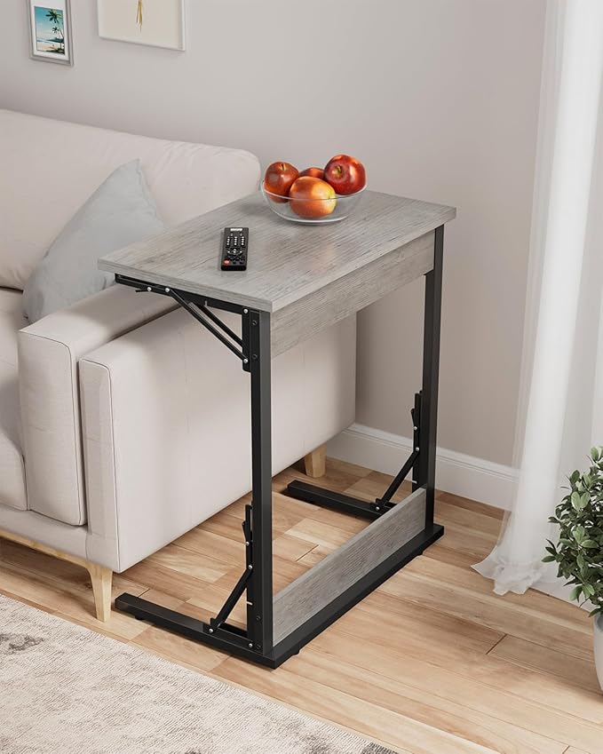 Tatub Folding TV Tray Table Set of 2, Small Sofa-Side Laptop Desk - Image 3