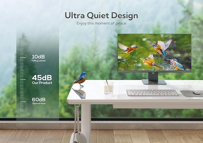 INNOVAR Wireless Charging Glass Standing Desk - Image 8