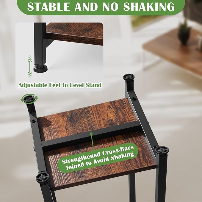Extra Tall Plant Stand Indoor, 40 Inch Plant Stands, 2 Tier Metal Plant Stand - Image 3