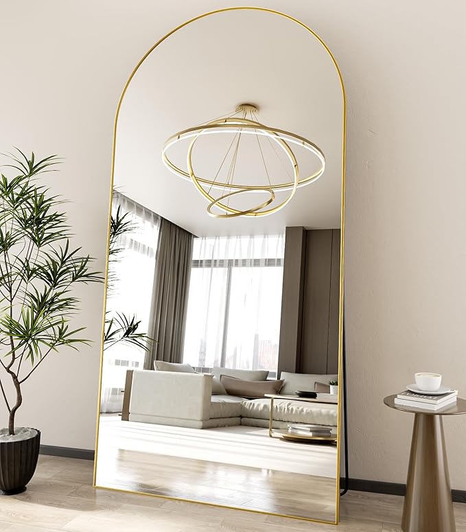 Koonmi 41"x81" Arched Full Length Mirror, Standing Hanging or Leaning by KOONMI