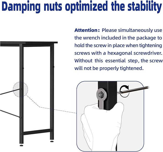 Pamray 47 Inch Computer Desk for Small Spaces - Image 4