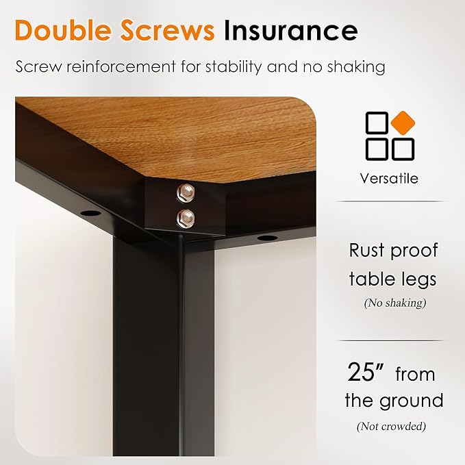DlandHome 47 inches Medium Computer Desk, Composite Wood Board, Decent and - Image 5