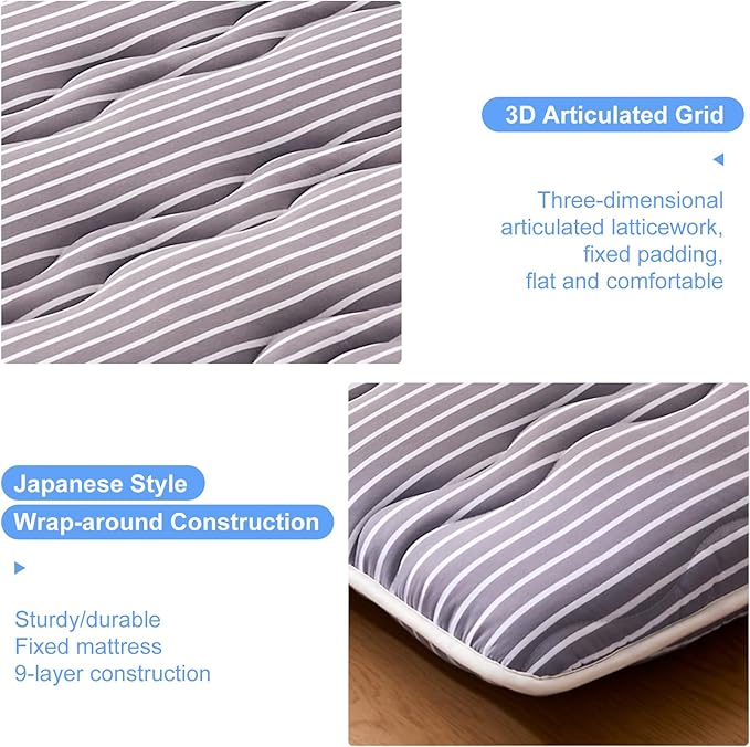 Japanese Floor Mattress, Futon Mattress Foldable, 100% High-Density Premium Foam - Image 4