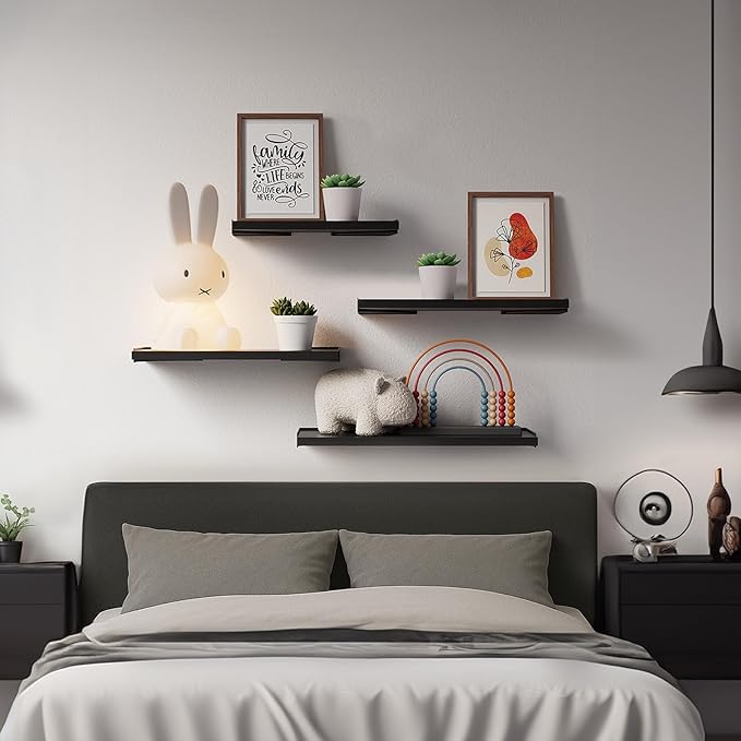 BAYKA Wall Shelves for Bedroom Decor, Floating Wall Shelves for Living Room - Image 2