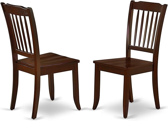 East West Furniture MZDA5-MAH-W 5 Piece Kitchen Table & Chairs Set Includes a - Image 4