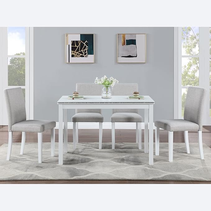KEIKI 5-Piece Standard Height Dining Table Set - Image 2