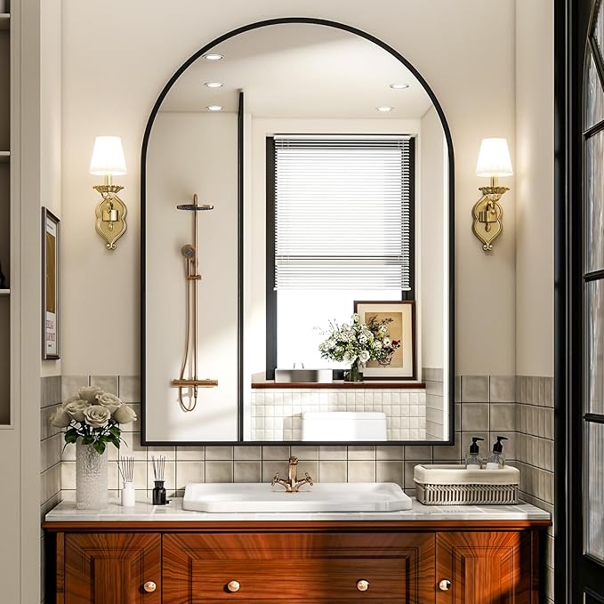 Arch Bathroom Mirror, 36x48 Inch by EASLY