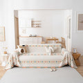 STACYPIK Thick Boho Beige Sofa Cover, Jacquard Chenille Couch Cover by STACYPIK
