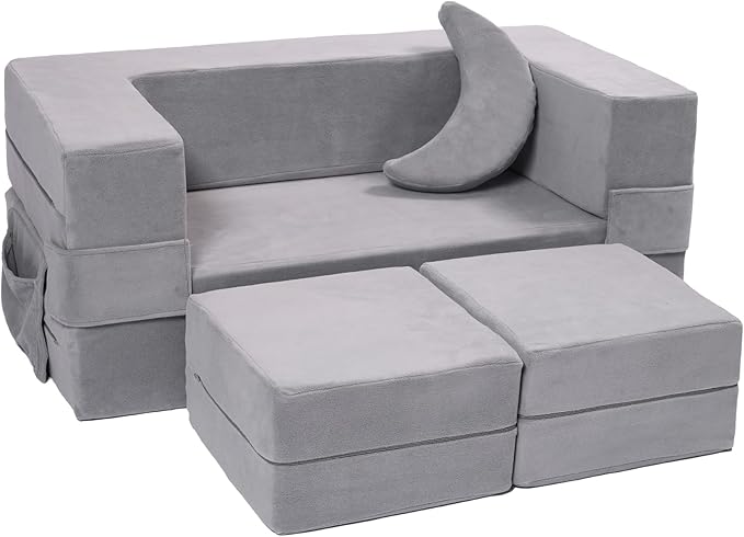 Modular Kids Sofa, Toddler Couch Foam Armchair by Elftopia
