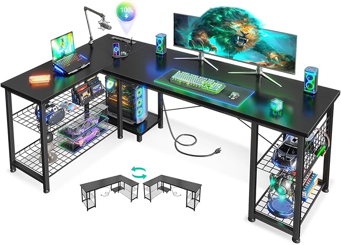 Casaottima 59 Inch L Shaped Gaming Desk by Casaottima