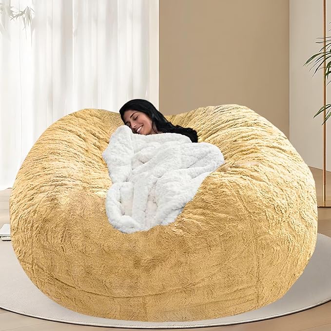 BCU 6FT Bean Bag Chair for Adults and Kids Without Filler Giant Stuffed Animal by BCU