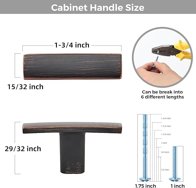 10 Pack Cabinet Handles Single Hole - Image 3