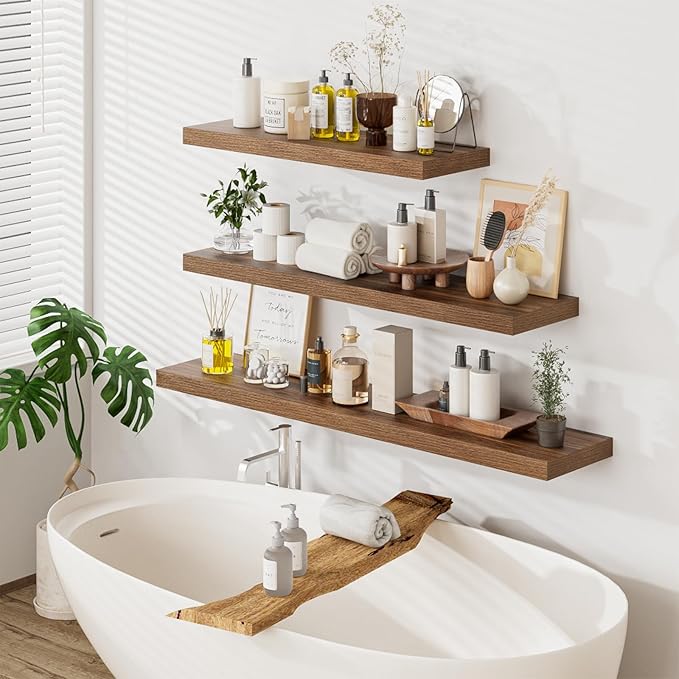 Heimlove 12 Inch Deep Floating Shelves, 55 x 12 inch Extra Long Floating Shelves - Image 6