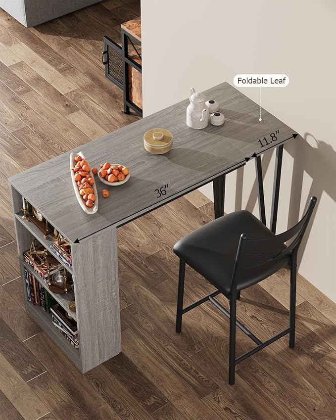 GAOMON 3 Piece Bar Table Set for 2, Bar Table and Chairs Set - Image 3