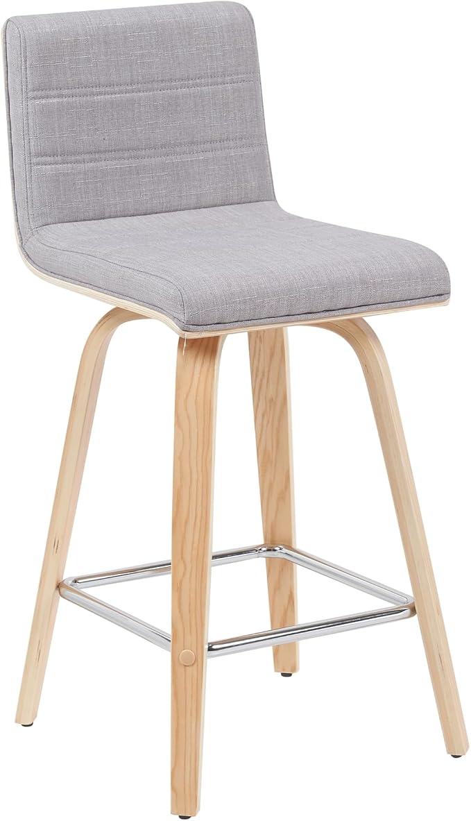 Armen Living Vienna Modern Swivel 26" Counter Height Barstool - Image 2
