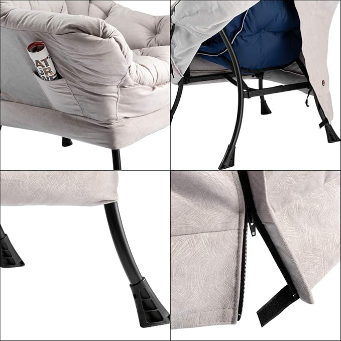 HollyHOME Fabric Lazy Chair - Image 8