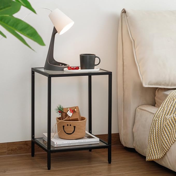 Modern 2-Tier Tempered Glass End Table - Image 5