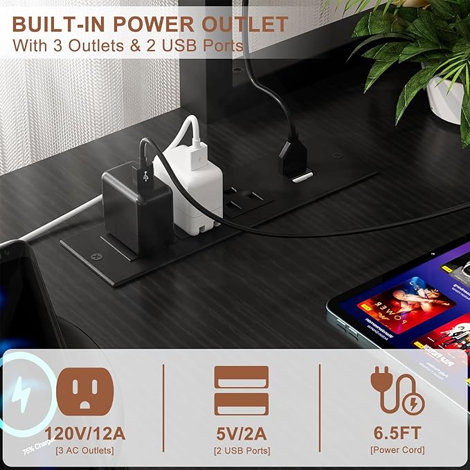 Aheaplus L Shaped Gaming Desk - Image 3