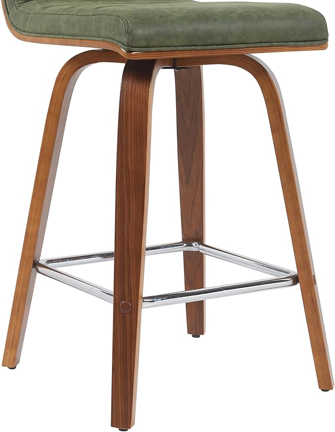 Armen Living Vienna Modern Swivel 26" Counter Height Barstool - Image 7