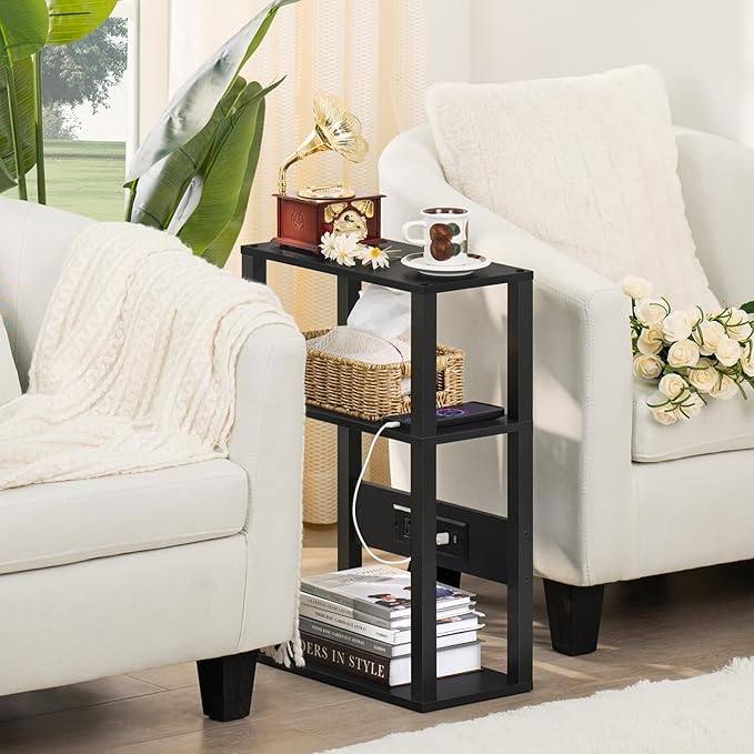 3-Tier Small Narrow Wood Side Table Set of 2 - Image 6