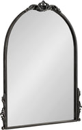 Kate and Laurel Myrcelle Traditional Arched Mirror; 21 x 26; Antique Black; by KateandLaurel