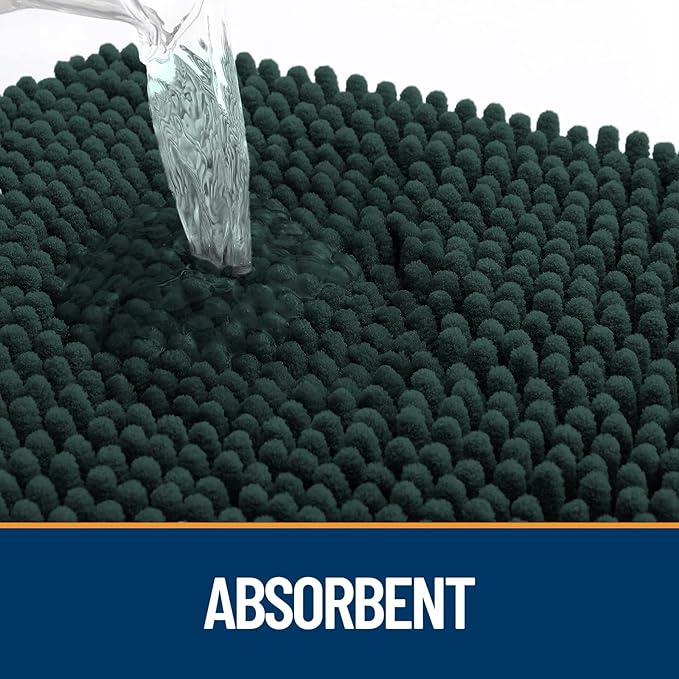 OLANLY Door Mat for Muddy Dog Paws 24x16, Absorbent Chenille Mud Doormat - Image 3